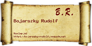 Bojarszky Rudolf névjegykártya